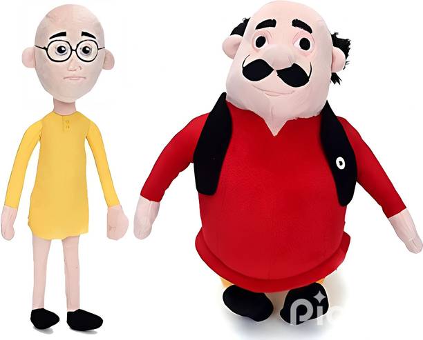 CHIKLY Motu Patlu Soft Toys - Plush Cartoon Characters for Kids  - 36 cm