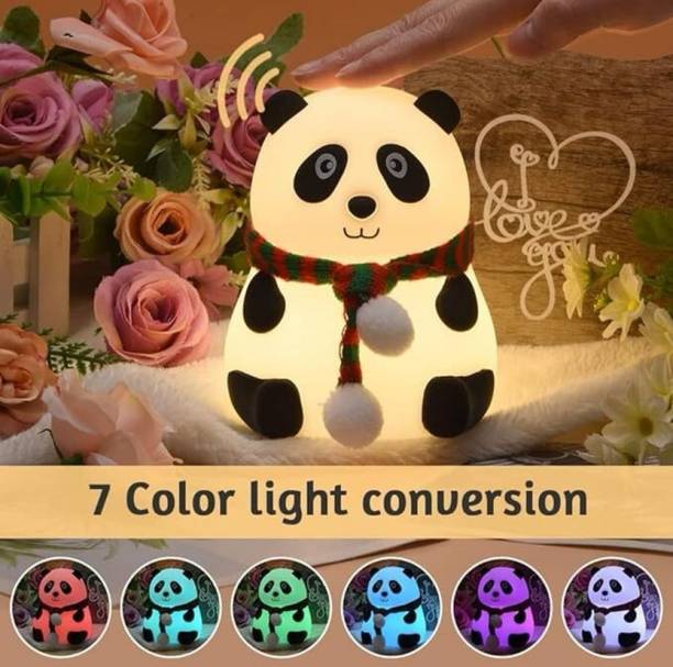 Jaggo Lal Panda silicon night light lamp with Soft Sensor - 136 mm