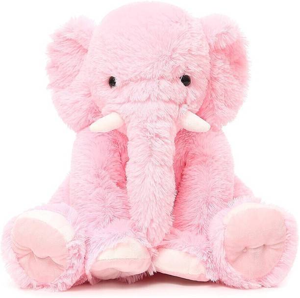 Frantic 32CM Pink Lucky Elephant Soft Toy for Kids Playing Toy, Birthday Gift (32CM_LuckyElephant_RabbitF_Pink)  - 32 cm