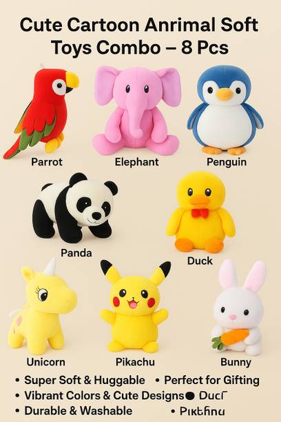 KidsBerry Combo PRT , APPU, Peng , Panda , Duck , Uni , PiKU , RBT.25 cm - 30 cm  - 25 cm