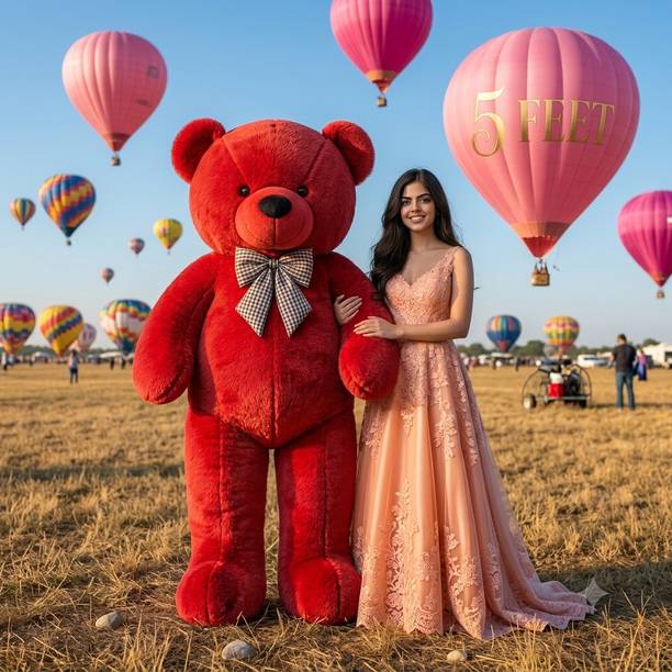 DIVYA SOFT TOYS 5 Feet Giant Red Teddy Bear Ultra Soft Plush Toy 980  - 60 inch