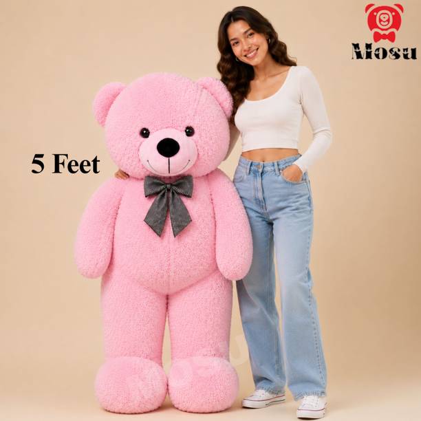 MOSU Cute Jumbo Pink Teddy Bear Giant Plush Toy for Valentine Day Surprise Gift  - 150 cm