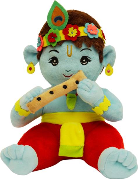 Panda's Box Mantra Chanting Musical Baby Krishna Plush Toy; Toddler Toy; Unique Gift  - 20 cm