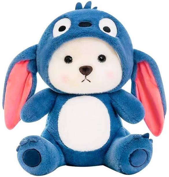 SOFTDREAMS Hooded Teddy Bear Plush Toy Soft & Cute Stuffed Animal Toy for Hugging for Kids  - 28 cm
