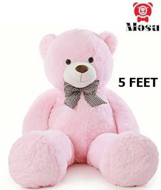 MOSU TOYS 5 Feet Long (Standing) Cute & Very Soft High Best Quality Teddy Bear- PINK  - 152 cm