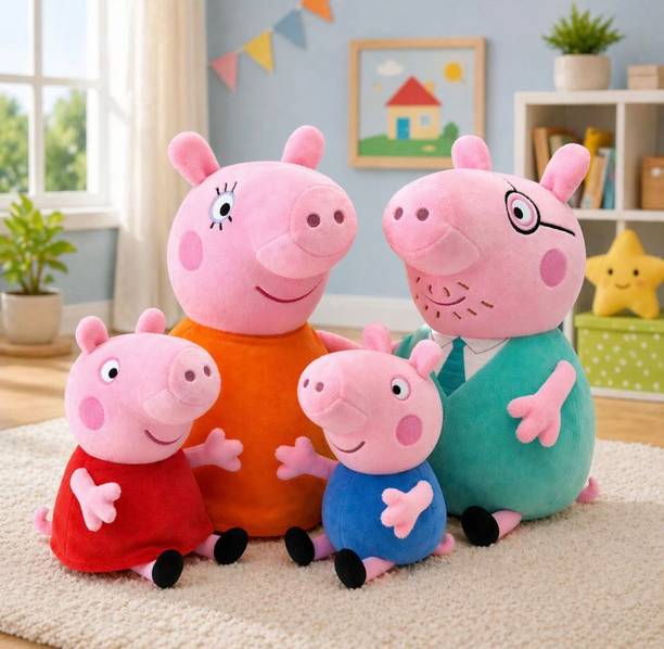 Haven Hug Peppa Pig & Family Soft Toy Combo Set (4 Pieces)  - 18 cm