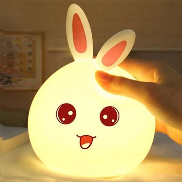 FINIFAB CUTE Rabbit Bunny Night Light for Kids,Nursery 7-Color Changing Lamp - 16 mm