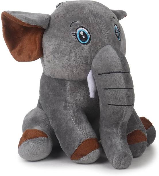 PLUSHJOY Elephant Soft Stuffed Plush Animal Toy for Kids and Gift Toys - (30cm) Grey  - 30 cm