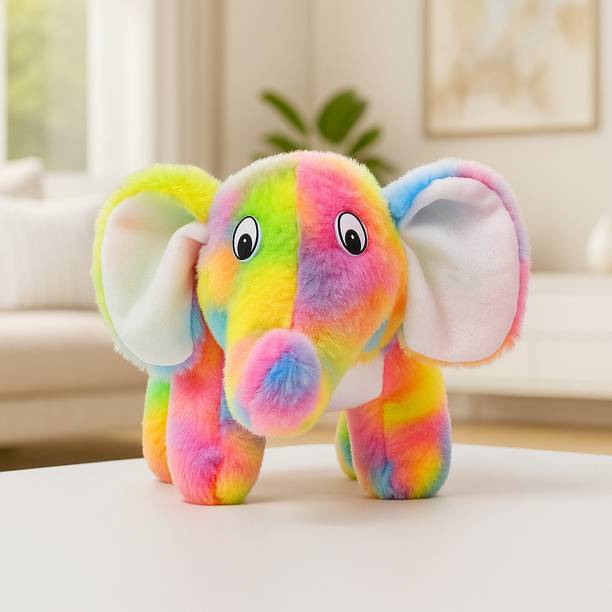 AYUSHPALENTERPRISES Colorful_elephant for boys and girl  - 20 cm