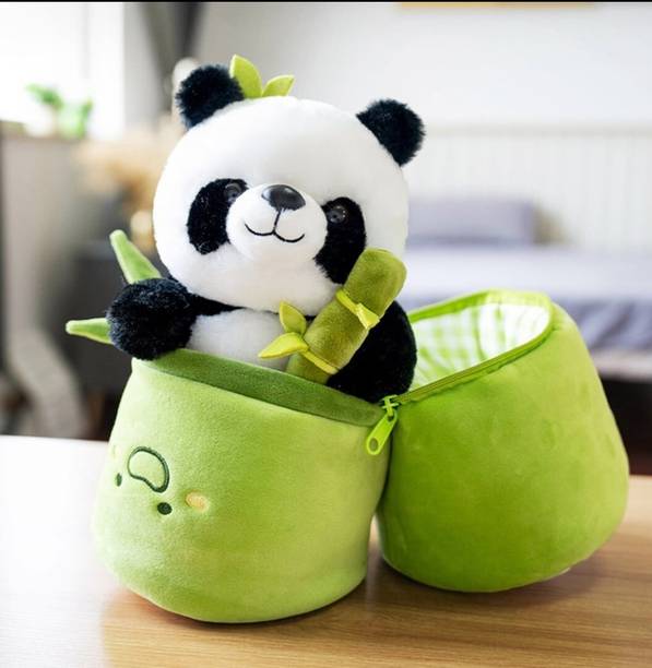 Pratimoksh Panda Bamboo Super Soft Toys For Kids Playing Teddy Bear In Size Of 35 Cm Long  - 35 cm