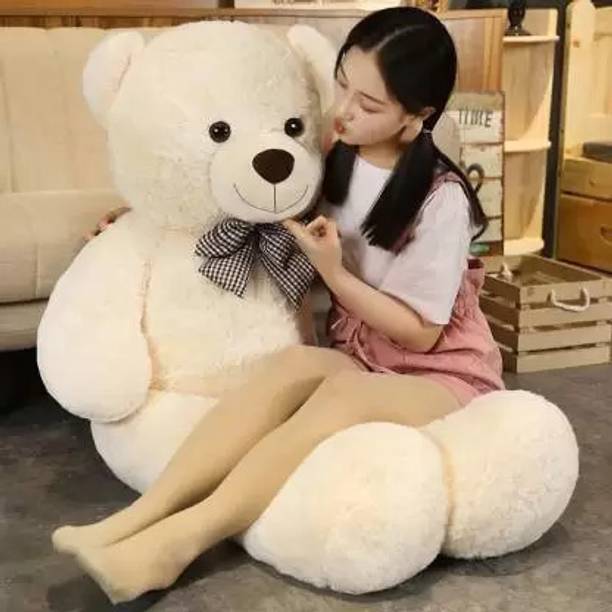 CRAZY DIPS 3 FEET TEDDY BEAR CREAM COLOUR FOR SOMEONE SPECIAL - 90 cm (Cream)  - 90 cm