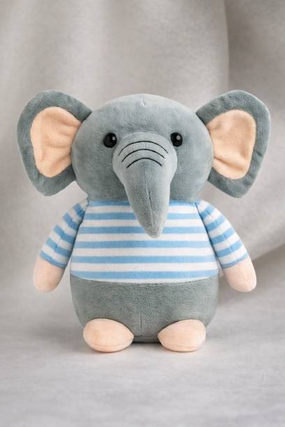 Panda's cave Cute Elephant Soft Toy for Kids | Plush Stuffed Animal Toy for Babies & Toddlers  - 22 cm