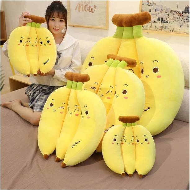 Saubhagye Banana Soft Plush Toy– Cute Sleeping Stuffed for Kids & Adults  - 40 cm