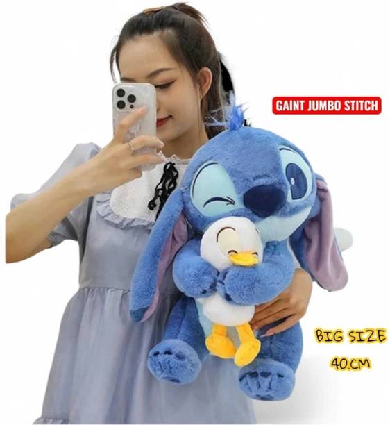 Arthdeep Stitch Duck Stuffed Toys white duck doll soft toys stuffed Doll 41 cm blue colur - 40 cm