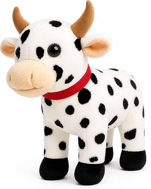 Crispy toys Cute Plush Cow Soft Toy for Kids, Stuffed Animal Teddy Cow Doll  - 40 cm
