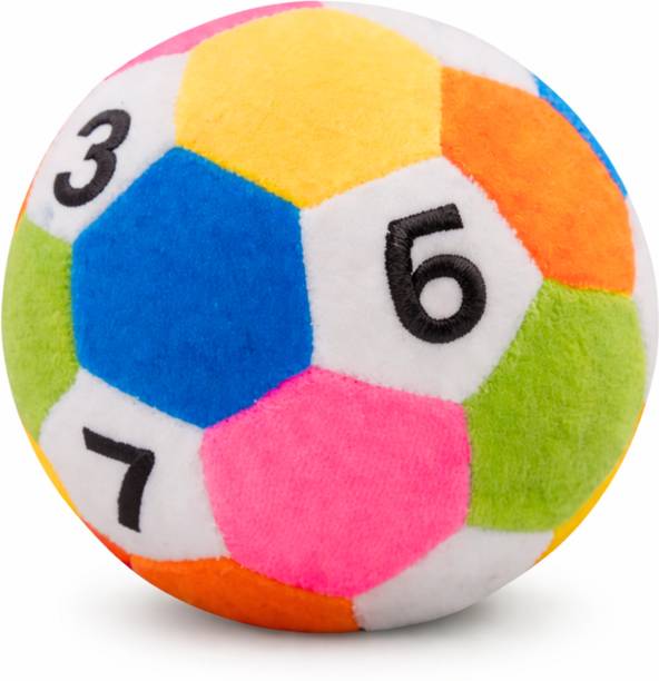 Rooboo Number Soft Toy Ball Multicolor Plush Stuffed Toy for Kids Boys Girls Baby 14 cm - 14 cm