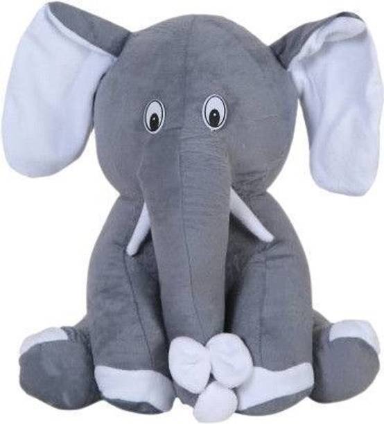 Toyhaven Cute and adorable stuffed animal soft toy/ super soft GREY SITTING ELEPHANT / soft toys for kids, special occasions & gifting  - 25 cm