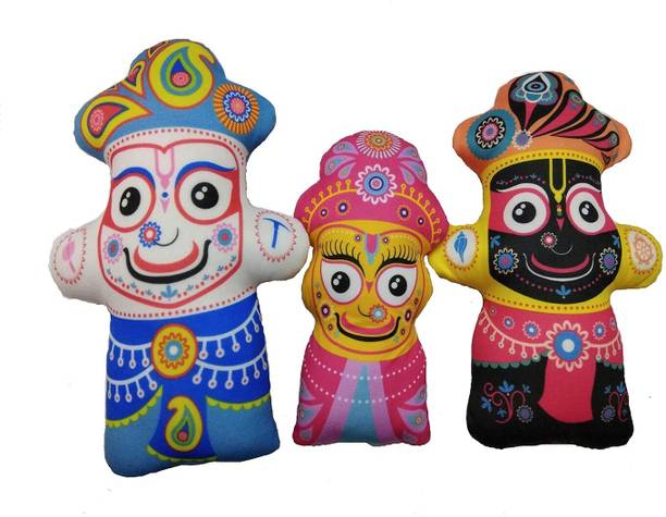 Vrindavanstore.in Lord Jagannath Baldev Shubdra Stuffed Baby Toys - 6 inch