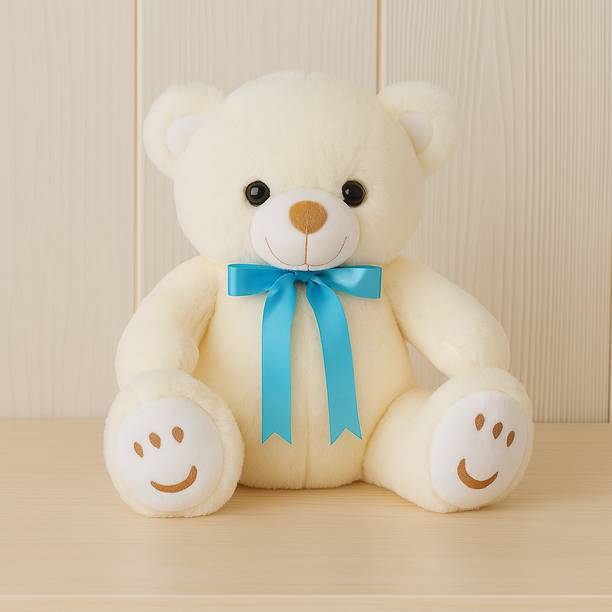 Zexsazone Soft push imported fabric smiley teddy bear gift for birthday baby boy lover wife sister friends girlfriend  - 32 cm