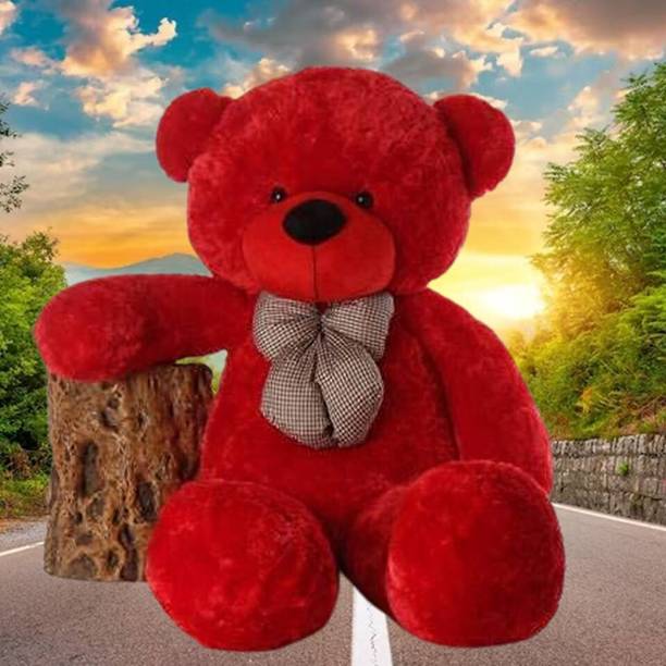 JINGA BELA 4 Feet Red Skin Friendly Ultra Soft Giant Stuffed Teddy Bear  - 120 cm