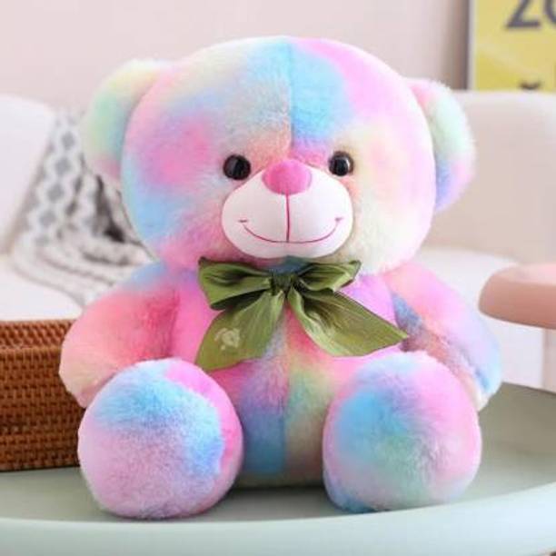 ASJS Toys R Us Animal Alley 30cm Rainbow Teddy Bear A Vibrant Addition to Your Cuddle - 12 cm