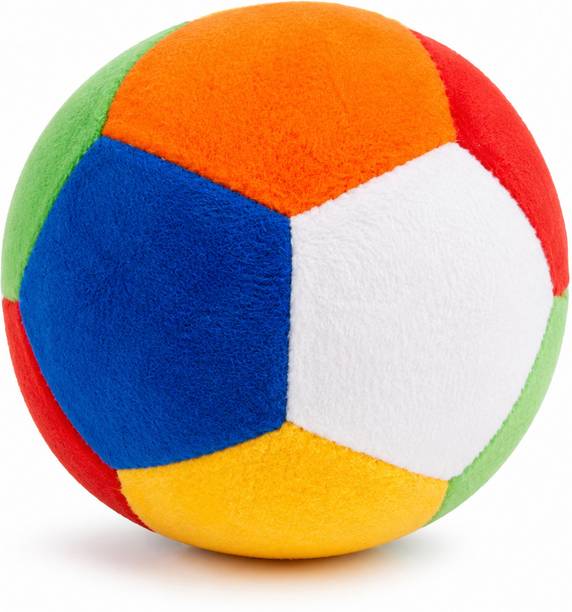 Iberls Soft Plush Baby Ball with Rattle Sound|Soft Ball Toy - 110 mm