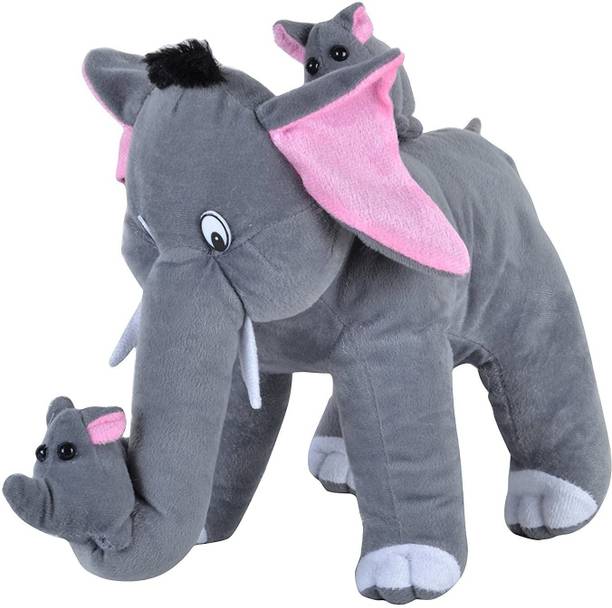 HOUSE OF COMMON Mother elephant with one baby (32cm)  - 32 cm