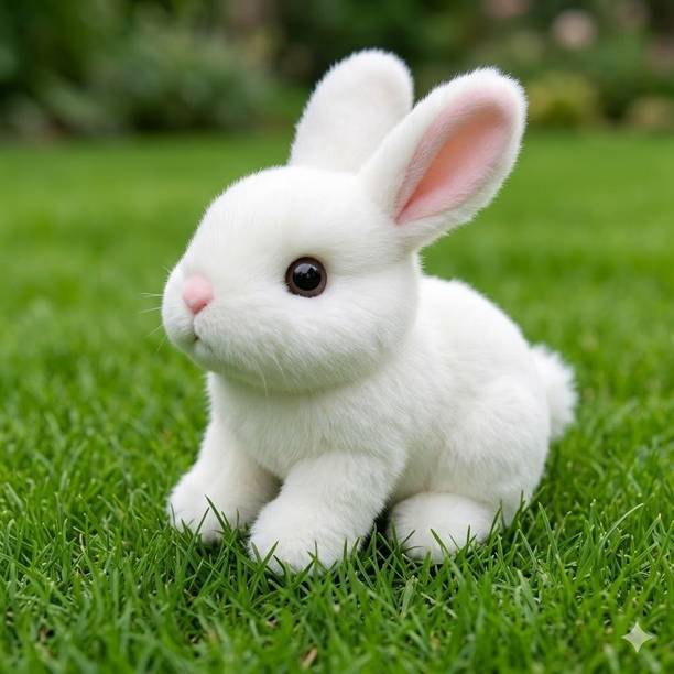 ROSE KULI Walking Bunny Toy with Sounds Jumping Rabbit Wiggling Ears Twitching Mouth Nose - 16 cm