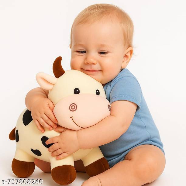 TECTOYZ Premium Cow Soft Toy Plush Teddy for Baby  - 10 mm