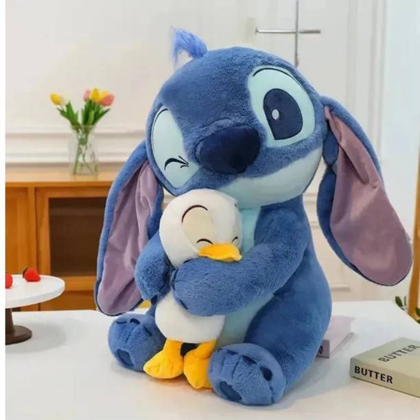 Fusked Flufies Duck and Stitch Soft Toy For Kids - Soft Toys for Girls and Boys  - 25 cm