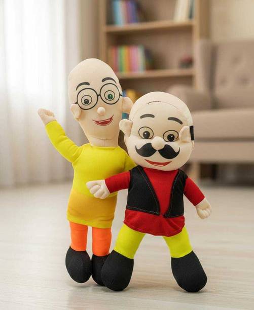 KRISHIVALAYA 30 CM Motu Patlu Plush Toy Soft Cartoon for Children Baby Birthday Gift.  - 35 cm