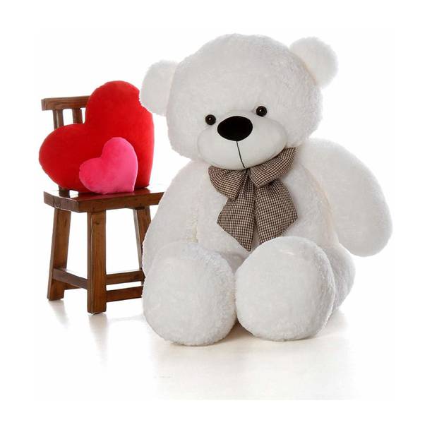 Bhagwati Soft Toy 5 feet cream teddy for girls and kids for new year and valentine  - 152.4 cm