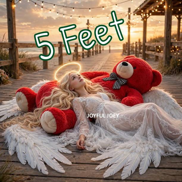 JOYFUL JOEY Giant 5 Feet Red Teddy Bear Extra Soft Plush Toy for Hugging and Gifting  - 60 inch
