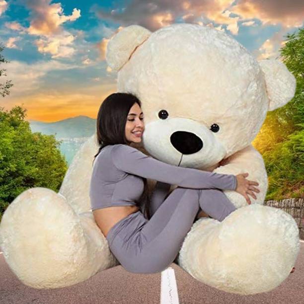 JINGA BELA 5 FEET CREAM Teddy Perfect Gift For Kids Any Occasion As Birthday, Teddy Day  - 60 inch
