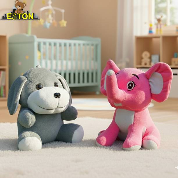 OZEE Combo of elephant and dog Soft and Stuffed Toys for Birthday Gift for Girls/Wife  - 30 cm