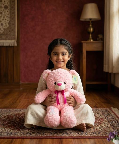 TOYS24 Teddy Rose Bear Plush Pink - BIS Approved Stuffed Toy for Kids & Gifting  - 70 cm