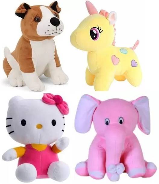 Anidhi Stuffed Toy For Baby, Kids ,Girls & Boy,Set of 4.....  - 26 cm