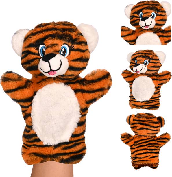 Besties Tiger Hand Puppet Soft Toy Orange Height - 25 cm