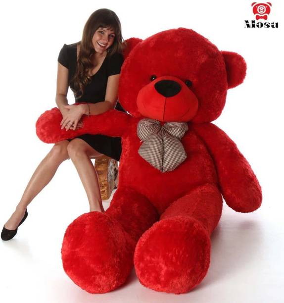 MOSU Soft Toy, Teddy Bear 5 Feet For Girls, Kids, Birthday Gift, Gift Items (Red)  - 60 inch
