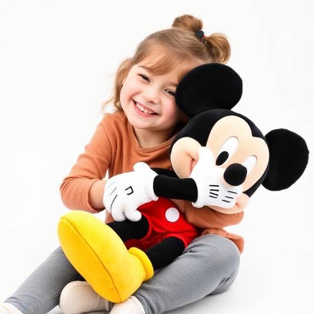 AG Enterprises Adorable Mickey Mouse Stuffed Toy – Super Soft Fabric, Perfect for Kids  - 44 cm