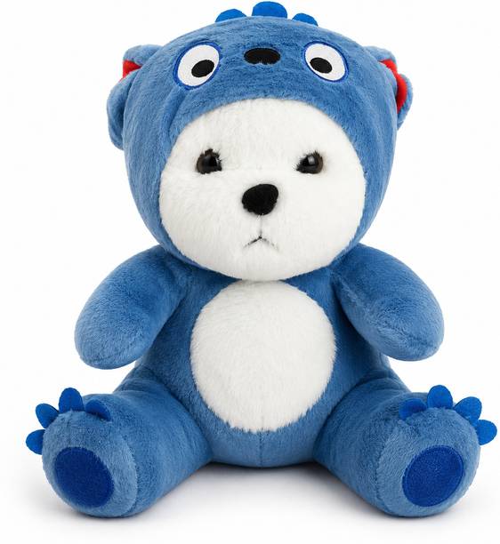 Superstore BeOne Cute Blue Bear Plush Soft Toy for Kids Stuffed Teddy Birthday Gift  - 25 cm