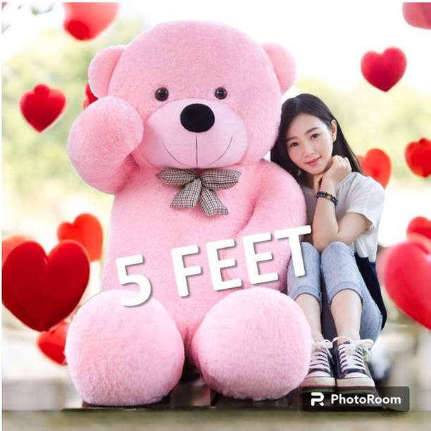 Krishna Creation Massive 5-Foot PINK Teddy Bear - Adorable Plush Toy for Big Hugs  - 60 inch
