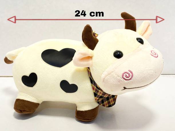 Snowflake Creation ​Cute Cow Plush toy with hearts  - 24 cm