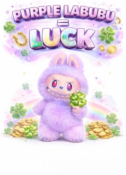 Have Fun PURPLE Labubu Doll |Big Into Energy Luck Edition |Trending Plush Toy For Gift - 17 cm