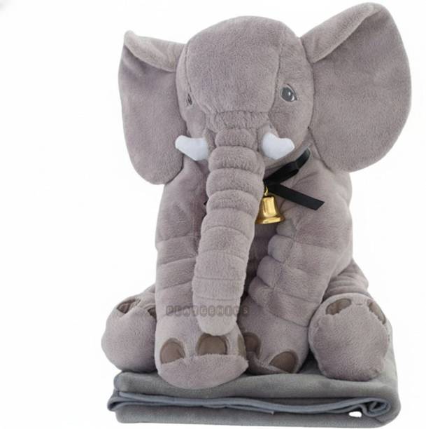 Playgenius Soft Toy Elephant Lovable huggable Cute Giant Life Size Teddy Bear  - 60 cm