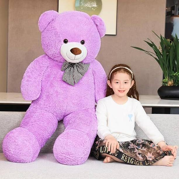 Polyhug 4 Feet Jumbo Purple Teddy Bear - Extra Soft & Huggable Giant Plush Toy  - 121 cm