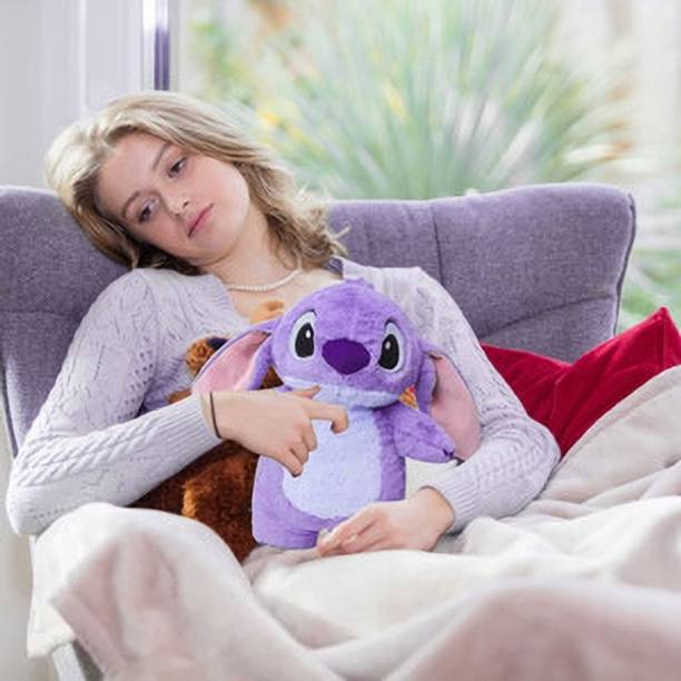 BlingNBeats Stitch Teddy with Hot Water Bag Comfort Ideal for Relaxation and period cramps - 30 cm