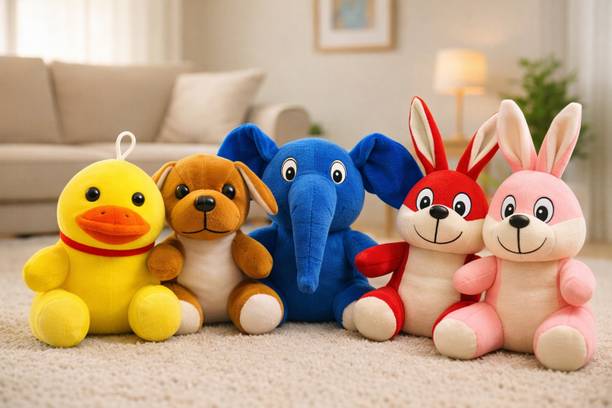 SinglaToys Kids Premium Soft Toy Combo (Pack of 5)  - 8 inch