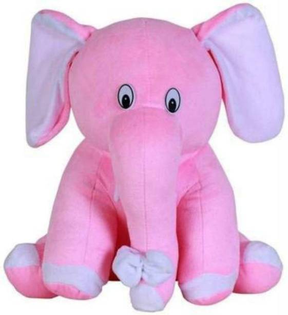 Santoshi AS24_CUTE ELEPHANT STUFFED TOY FOR KIDS FOR BIRTHDAY, BABIES & CHILDREN -PINK  - 25 cm
