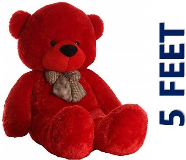 Krishna Creation 5 Feet Red Bear Large Teddy Teddy Bear Cute Teddy For Unisex , Teddy Day  - 60 inch
